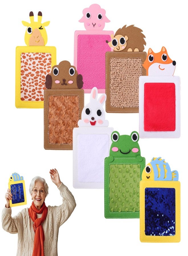 lefeke 8 Animal-Themed Sensory mats for Seniors with Alzheimer's Disease, Tactile Textured Sensory Pads Wall Panel, Calming & Comforting Activities for Adults with Dementia, Dementia Products for Elderly - Image 1