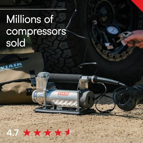 VIAIR 450P-RV Automatic Portable Air Compressor Kit - 150 PSI for RV, Truck, Jeep and SUV Tires - RV Accessories with 1.80 CFM, Silver - Image 3