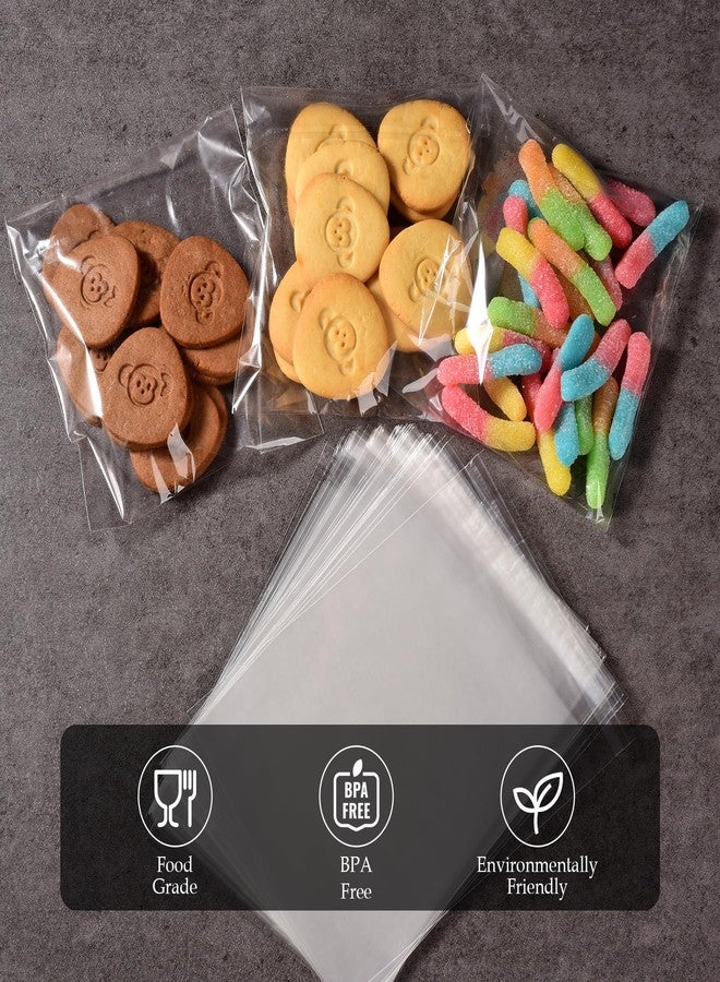 CUZAFO 300 PCS 5x7 inches Clear Self Sealing Cellophane Bags, Resealable Cookie Bags, Candy and Products - Image 3