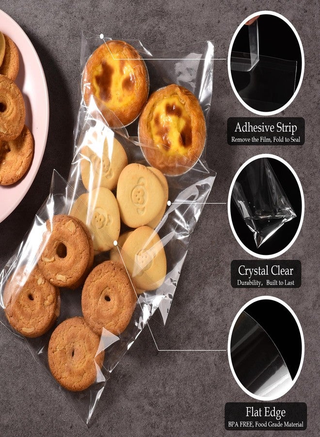 CUZAFO 300 PCS 5x7 inches Clear Self Sealing Cellophane Bags, Resealable Cookie Bags, Candy and Products - Image 4