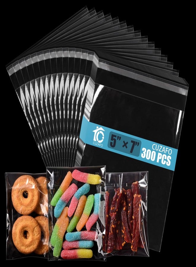 CUZAFO 300 PCS 5x7 inches Clear Self Sealing Cellophane Bags, Resealable Cookie Bags, Candy and Products - Image 1