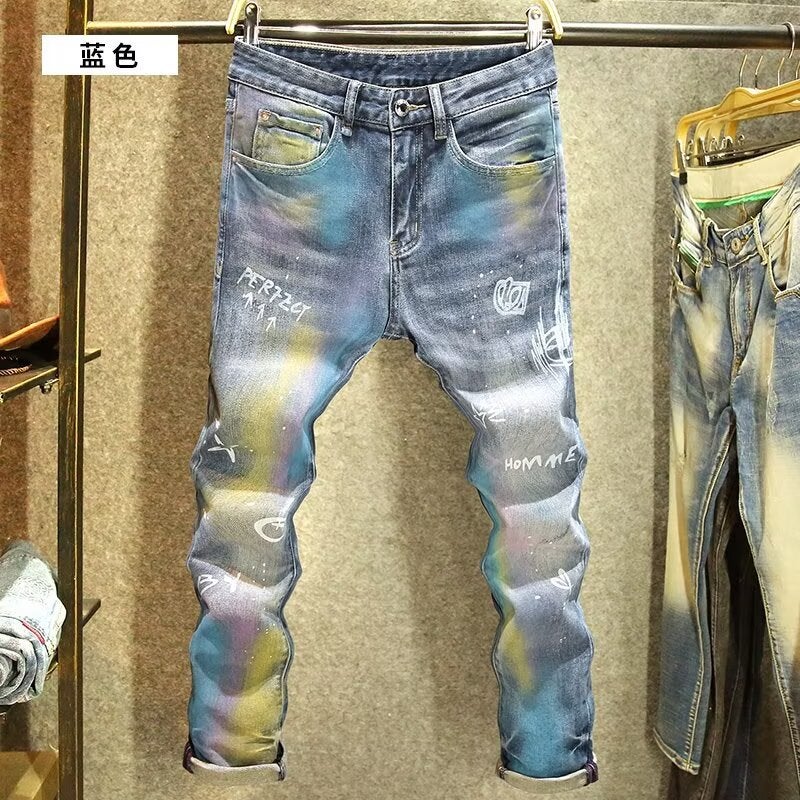 Unisex Classic Denim Jeans Loose Fit Daily Outdoor Wear - Image 1