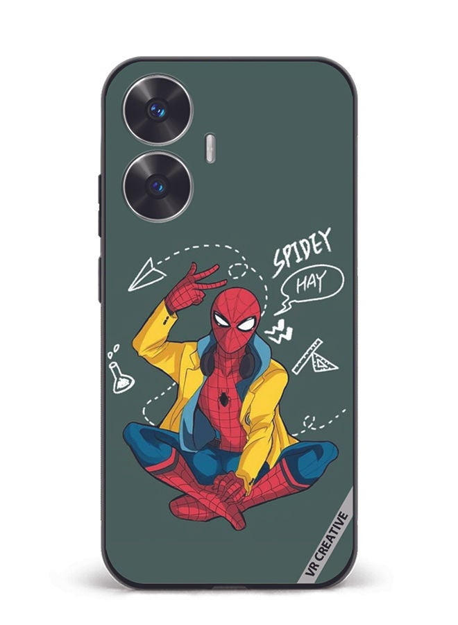 VR CREATIVE Protective Case Cover For Realme C55 Spiderman Design Multicolour - Image 1