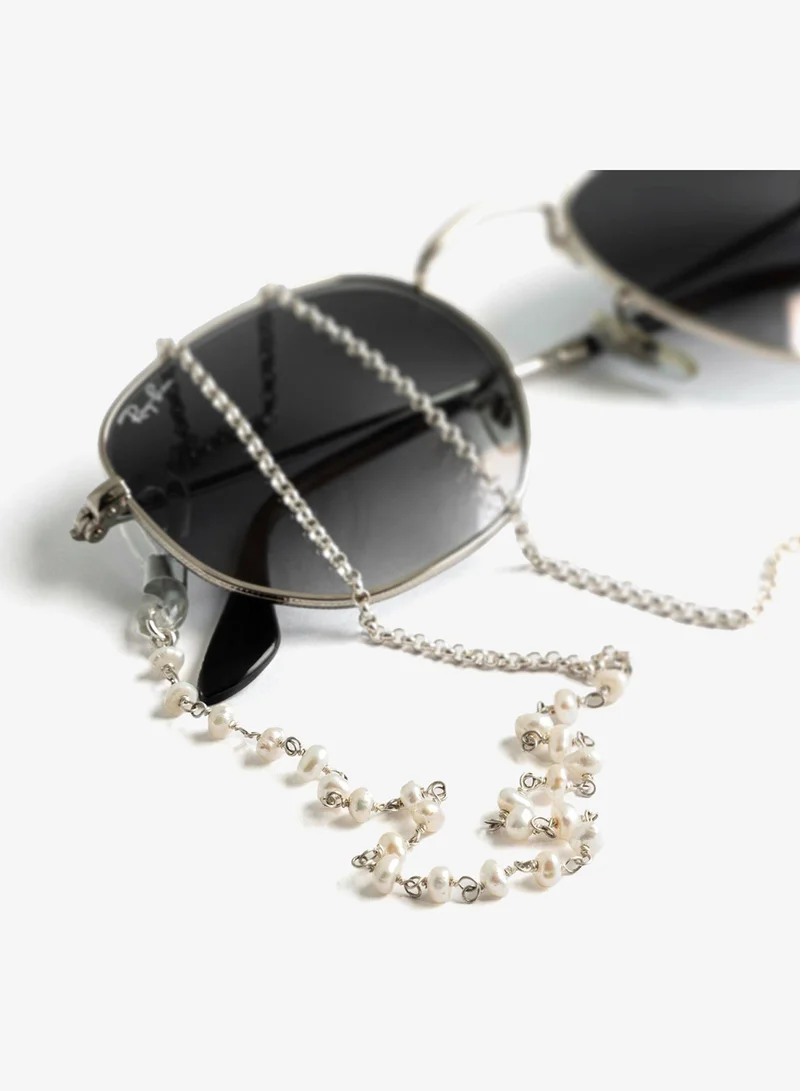 Minza  Minza “Niveus” Women’s Eyewear Chain, Natural Freshwater Pearls & 925 Sterling Silver, Handmade White Pearl Glasses Chain for Sunglasses & Eyeglasses, Elegant Minimalist Eyewear Accessory. for Women | Best Price UAE