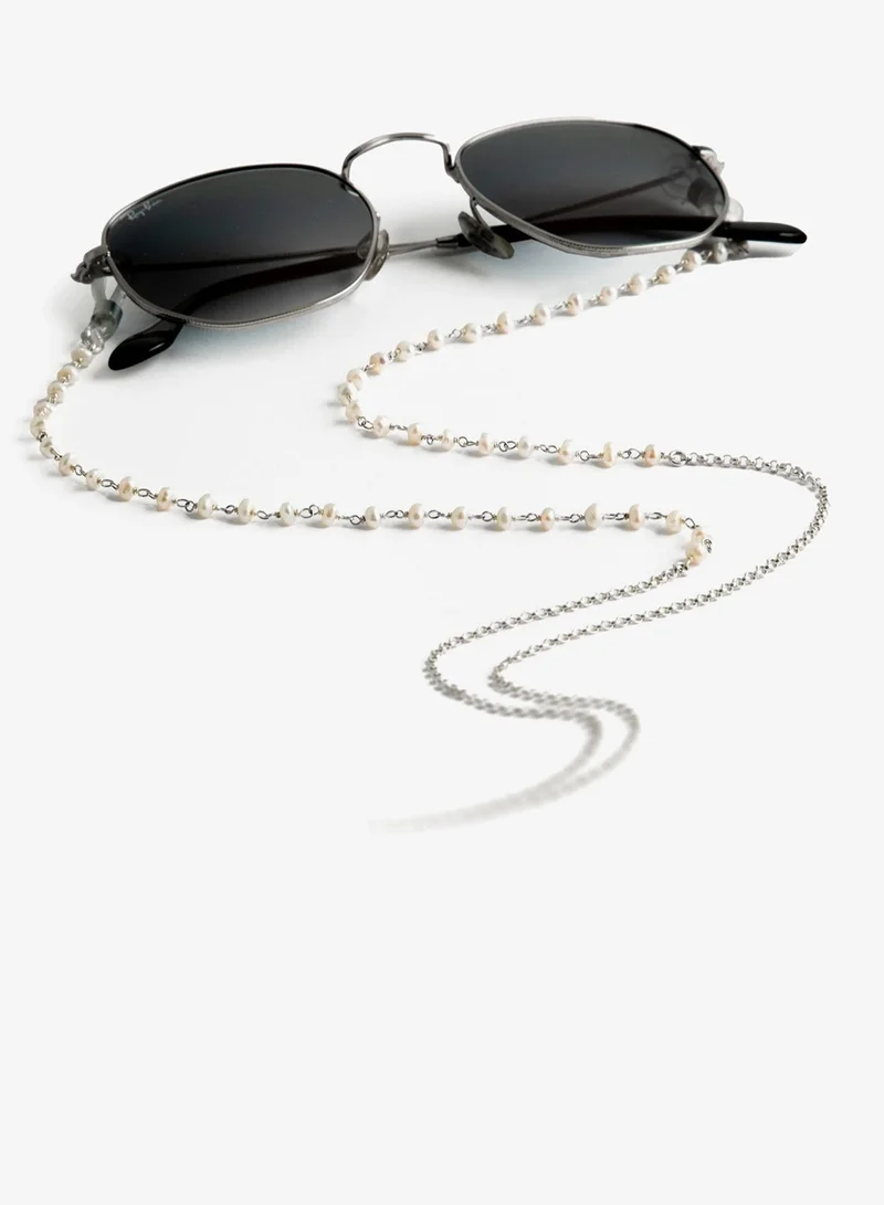 Minza  Minza “Niveus” Women’s Eyewear Chain, Natural Freshwater Pearls & 925 Sterling Silver, Handmade White Pearl Glasses Chain for Sunglasses & Eyeglasses, Elegant Minimalist Eyewear Accessory. for Women | Best Price UAE