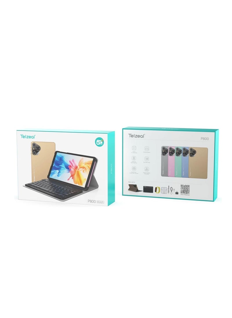 Telzeal Telzeal P100 10.1 Inch Android 13 Tablet with 5G WiFi and Dual SIM 8GB RAM 512GB ROM 8000 mAh High Capacity Battery Wireless Keyboard and Mouse Grey  - Image 4