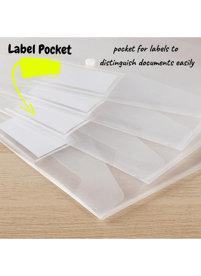 Mr. Pen - Clear Plastic Envelopes 4 Pack A4 Letter Size Plastic Envelopes With Snap Closure Poly Envelopes Clear Plastic Folders Plastic Document Holder Plastic Envelopes Clear Envelopes - Image 1