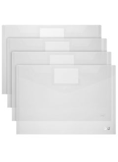Mr. Pen Clear Plastic Envelopes 4 Pack A4 Letter Size Plastic Envelopes With Snap Closure Poly Envelopes Clear Plastic Folders Plastic Document Holder Plastic Envelopes Clear Envelopes  - Image 1