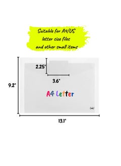Mr. Pen Clear Plastic Envelopes 4 Pack A4 Letter Size Plastic Envelopes With Snap Closure Poly Envelopes Clear Plastic Folders Plastic Document Holder Plastic Envelopes Clear Envelopes  - Image 3