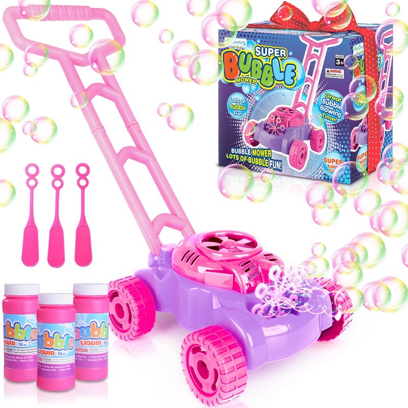 ArtCreativity Bubble Lawn Mower for Toddlers 1-3, Kids Bubble Machine for 1-Year-Old Girl Gifts, Xmas Gifts for Kids, Push Toys for Toddlers Age 1 2 3+ Birthday Gifts for Preschool Girls - Image 1