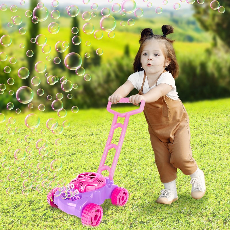 ArtCreativity Bubble Lawn Mower for Toddlers 1-3, Kids Bubble Machine for 1-Year-Old Girl Gifts, Xmas Gifts for Kids, Push Toys for Toddlers Age 1 2 3+ Birthday Gifts for Preschool Girls - Image 4
