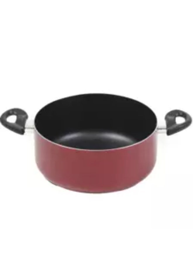 casserole قدر طبخ (كاسرول) غير لاصق مع غطاء زجاجي، 26 سم – قدر مرق ثقيل لتوزيع الحرارة، أحمر - Image 4