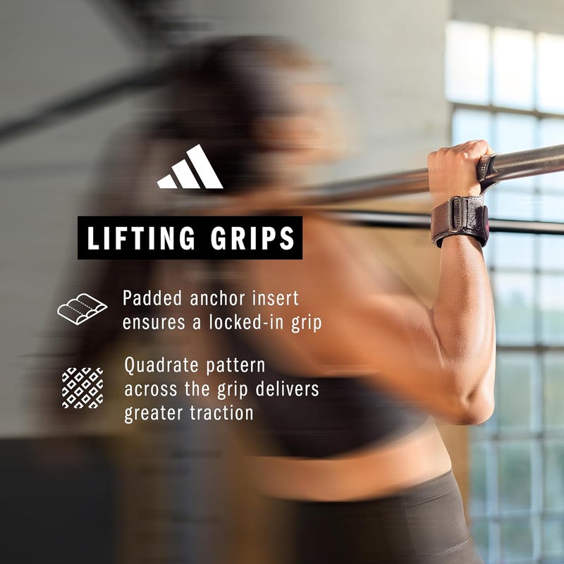 ADIDAS Lifting Grips - Black/Pink - L/XL - Image 4