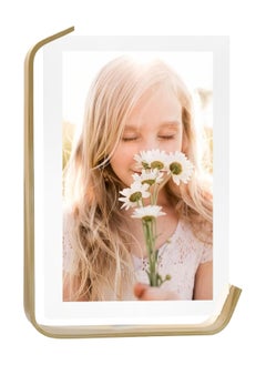 YQbest 6in Desktop Acrylic Photo Frame, Clear Acrylic Picture Frames Double Sided, Postcard Display Frame for Family Friends Photos, Wooden Picture Frame  - Image 1
