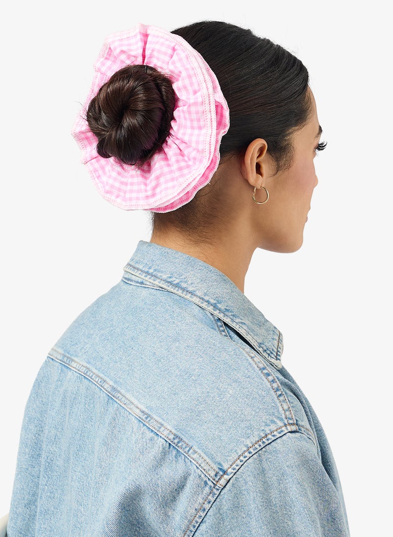 جينجر سكرانشي بنقشة المربعات والكشكشة - Image 3