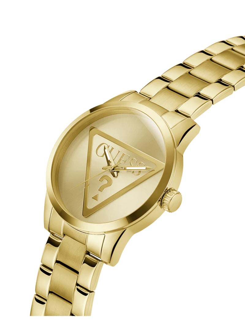 GUESS Badge Men’s Gold Dial Quartz Analog Stainless Steel Watch GW0782G1 - 44mm - Image 2