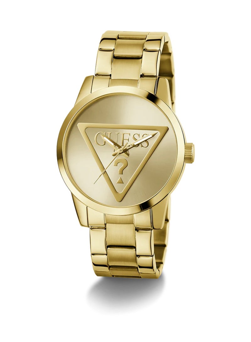 GUESS Badge Men’s Gold Dial Quartz Analog Stainless Steel Watch GW0782G1 - 44mm - Image 5