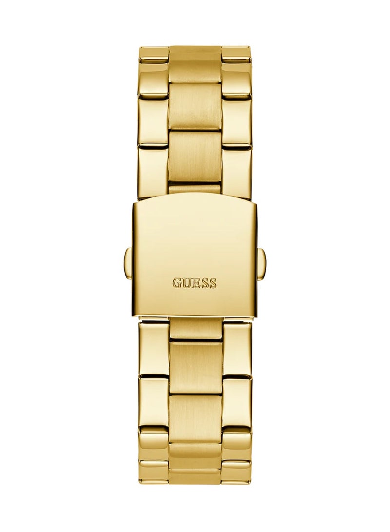 GUESS Badge Men’s Gold Dial Quartz Analog Stainless Steel Watch GW0782G1 - 44mm - Image 4