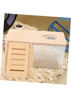 balacoo balacoo Hamster Bath Room Delicate Chinchilla Bathtub Hamster Sand Bath Kit Reusable Chinchilla Bathtub Large Wooden Small Hamster Clear Sand Bath Box Cage Sand Bath Box Hamster Accessory  - Image 4