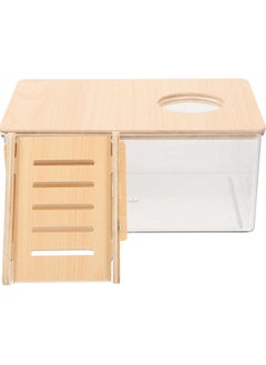 balacoo balacoo Hamster Bath Room Delicate Chinchilla Bathtub Hamster Sand Bath Kit Reusable Chinchilla Bathtub Large Wooden Small Hamster Clear Sand Bath Box Cage Sand Bath Box Hamster Accessory  - Image 1