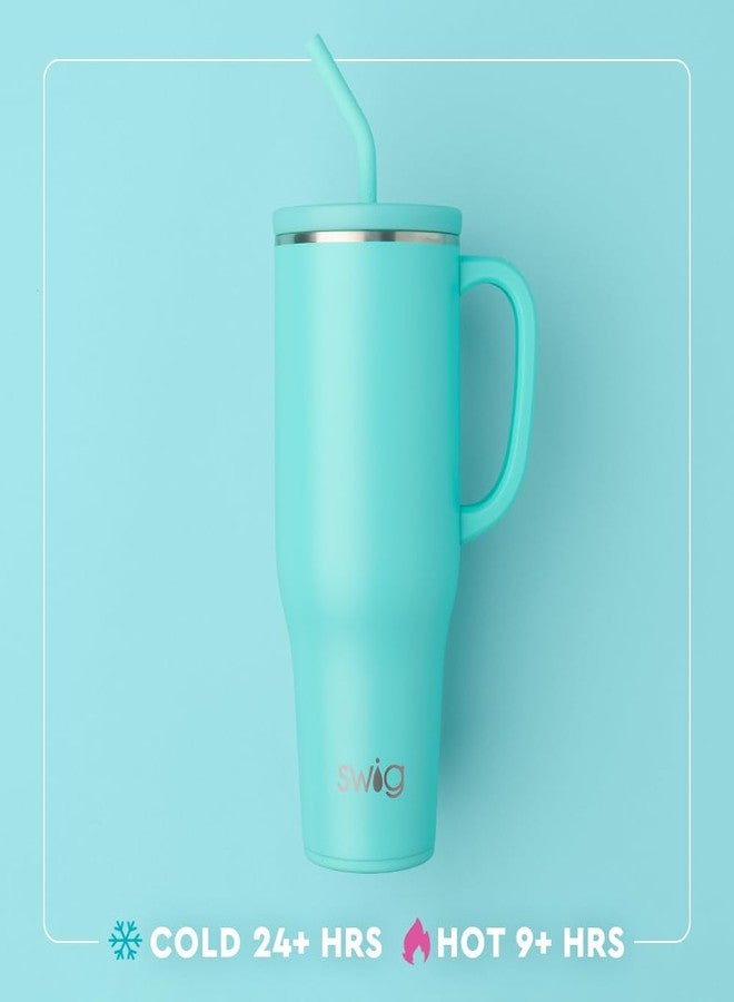 سويج لايف كوب Swiglife Mega سعة 40 أونصة، كوب سعة 40 أونصة بمقبض وقشة، أكواب معزولة كبيرة جدًا، كوب سفر مناسب لحامل الأكواب (Cowgirl Coquette) - Image 4