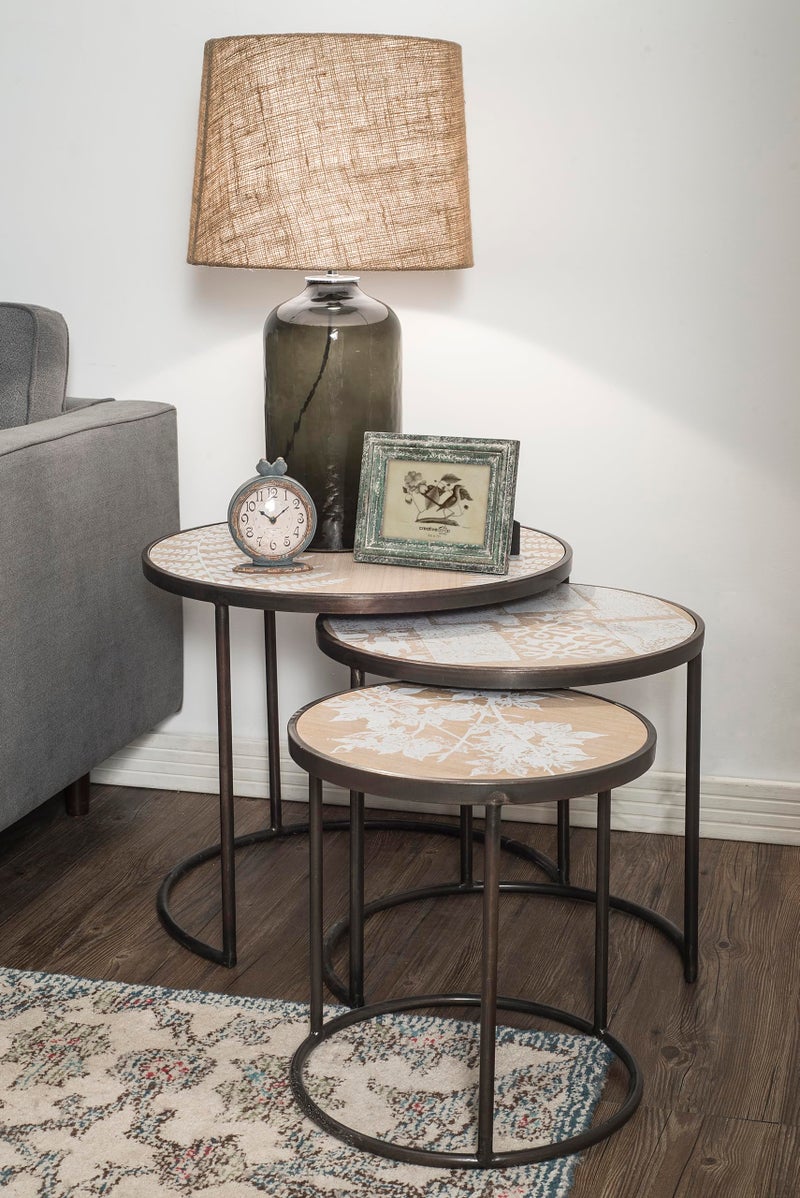 Creative Co-Op Grey Pewter Mantel Clock with Birds - Image 4