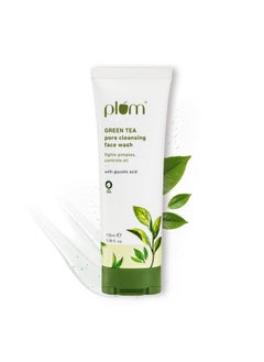 Plum Green Tea Pore Cleansing Face Wash For Oily Acneprone Skin | With Glycolic Acid | Controls Excess Oil | Removes Dead Skin Cells | Gentle & Nondrying | Women & Men | 100% Vegan | 100 Ml  - Image 1