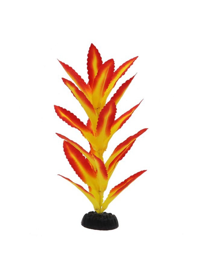 DVHEY Silk Aquarium Plants for Betta Fish Tank, 2 Pcs 7.8 Inch Small Silk Aquarium Plant Aquatic Water Grass Decoration (Yellow-Red, 8 Inch) - Image 3