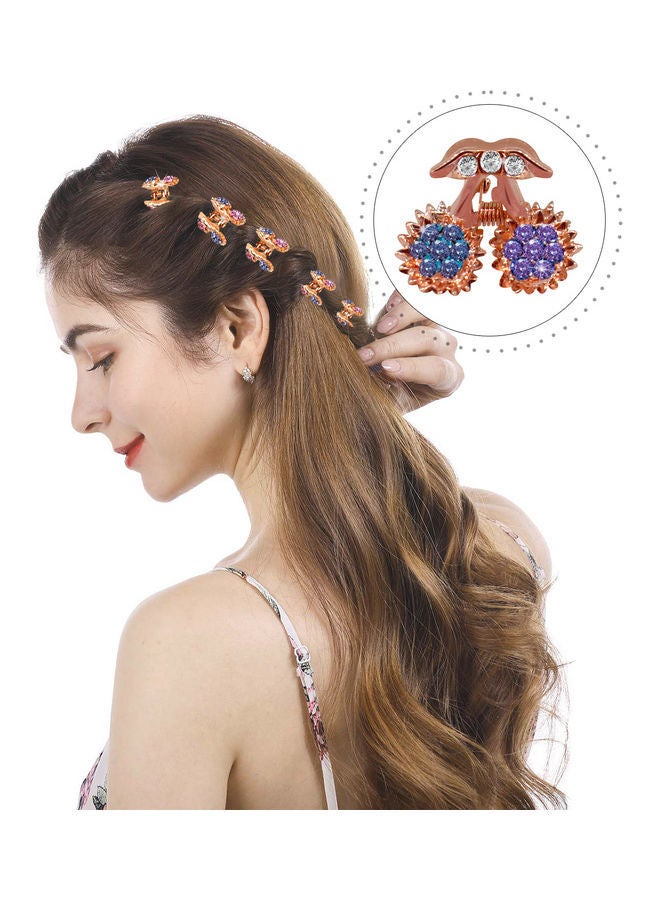 نيبمينينت مشبك شعر صغير مرصع بحجر الراين متعدد الألوان - Image 3