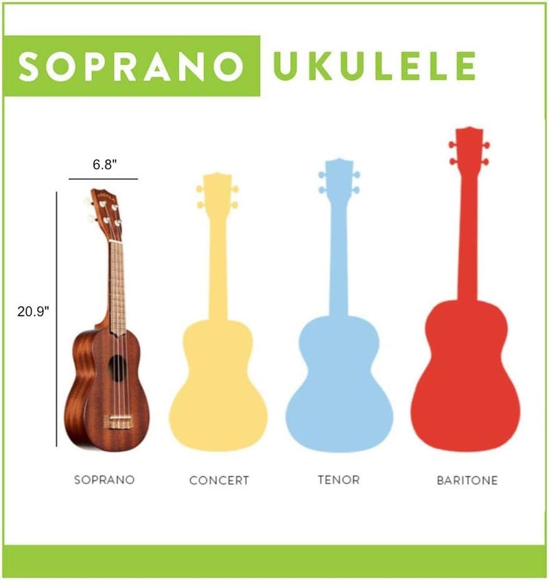 Kala Makala Soprano Ukulele by MK-S Bundle with a Tote Bag, Tuner and Lumintrail Polishing Cloth - Image 4