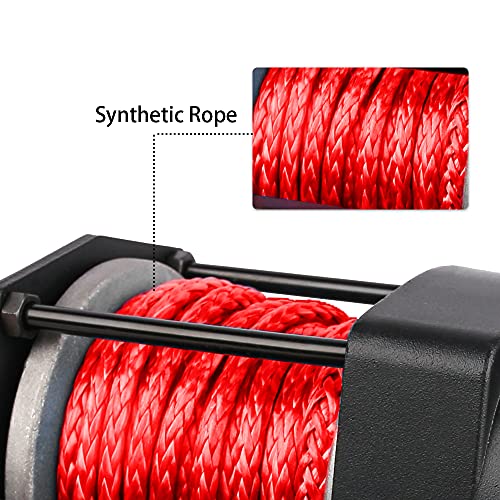 XPV AUTO 3000 lb 12V DC Electric Winch, Off Road Waterproof Winch for UTV ATV Boat with Both Wireless Handheld Remote and Corded Control Recovery Winch Synthetic Rope - Image 4