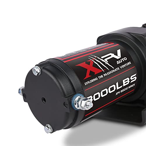 XPV AUTO 3000 lb 12V DC Electric Winch, Off Road Waterproof Winch for UTV ATV Boat with Both Wireless Handheld Remote and Corded Control Recovery Winch Synthetic Rope - Image 5