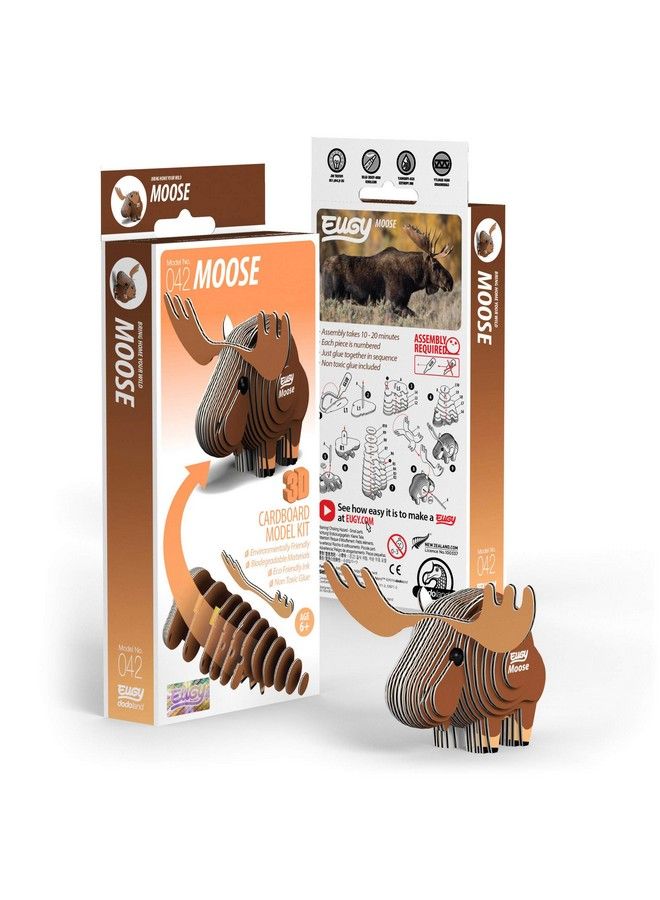EUGY 042 Moose Eco Friendly 3D Paper Puzzle [New Seal] - Image 3