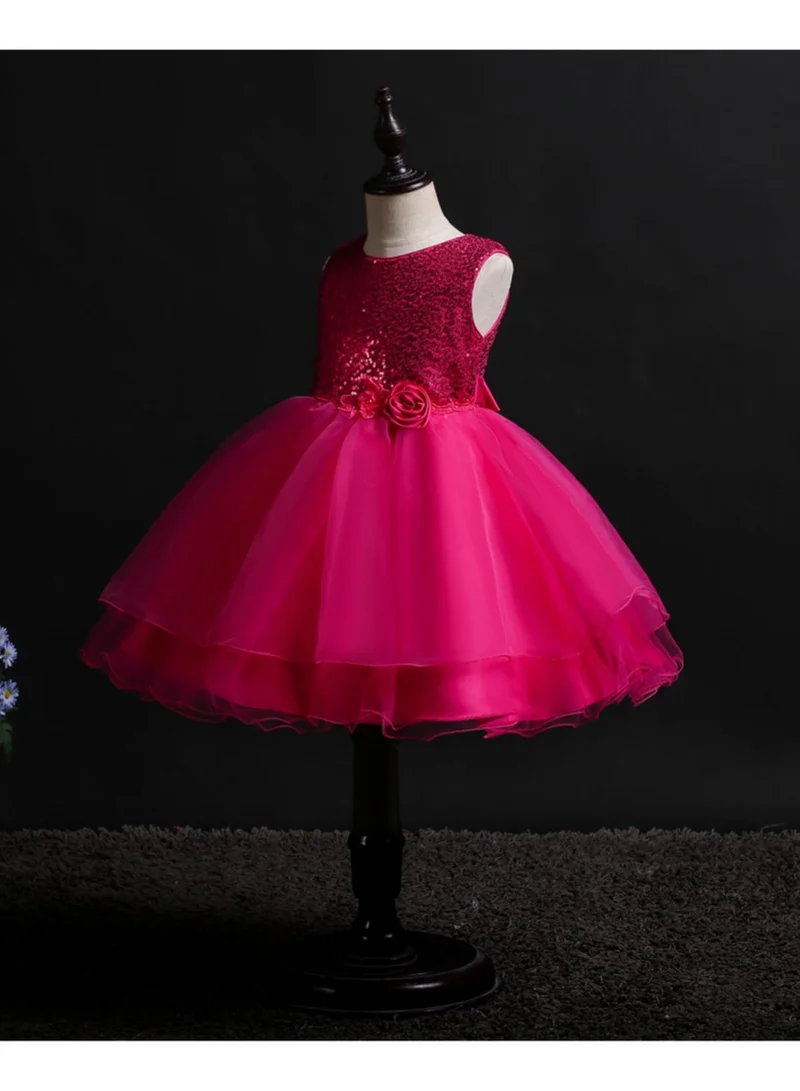 D'Daniela Sequin Bodice Tulle Dress