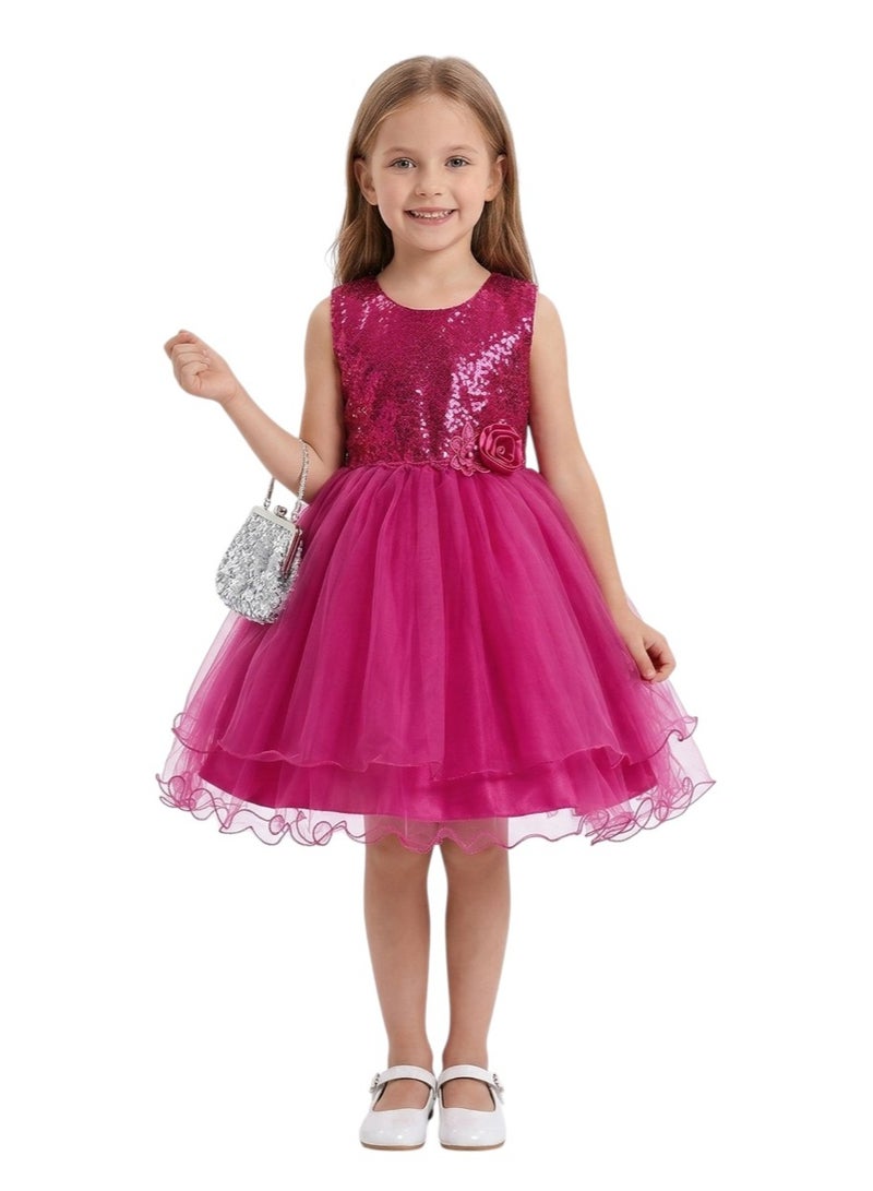 D'Daniela Sequin Bodice Tulle Dress - Image 1