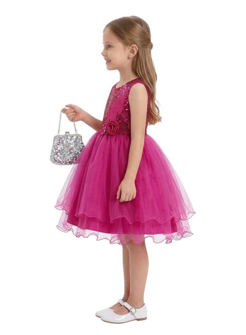D'Daniela Sequin Bodice Tulle Dress - Image 3