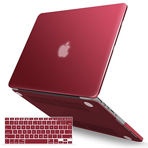 IBENZER Compatible with MacBook Pro 13 Inch Case 2015 2014 2013 end 2012 A1502 A1425, Hard Shell Case with Keyboard Cover for Old Version Apple Mac Pro Retina 13, Wine Red, R13WR+1 - Image 1