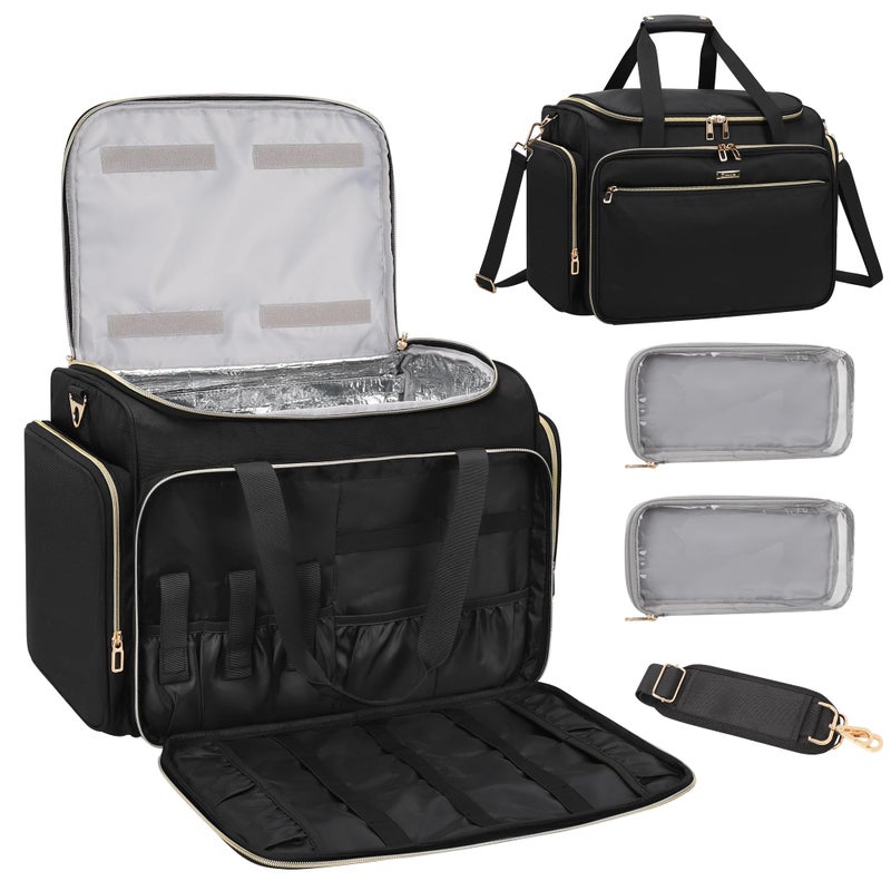 MONSTINA Hairstylist Travel Bag Extral Large Hairdressing Bag Hair Tools Travel Case with Adjustable Dividers Professional Beauty Hairdresser Accessories Bags for Barber Heat Insulation - Image 2
