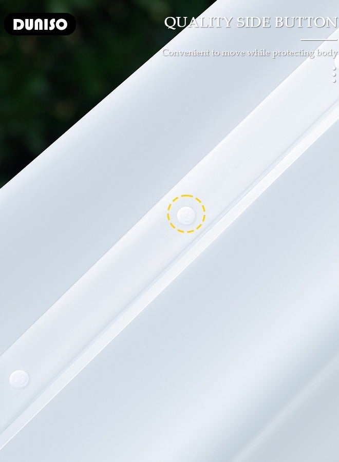 DUNISO 2 Pcs Rain Poncho Set, EVA Raincoat with Hood and Plastic Transparent Long Thickened Waterproof Rain Shoes and Boots Covers for Family Fishing Driving Travel - Image 2