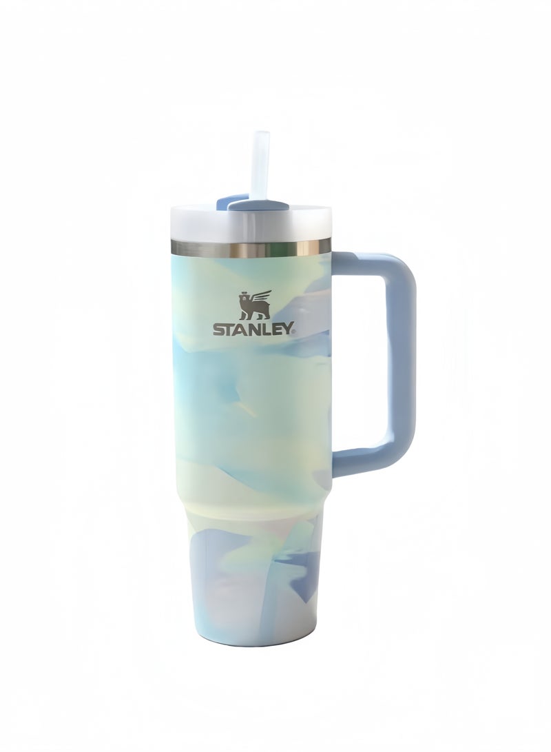 ستانلي كوينشر إتش 2.0 فلوستيت ستانلس ستيل فارغ مزود بغطاء وخيط لشرب الماء، الشاي المثلج أو القهوة، المغطس وغيرها، 40 أونصة. - Image 1