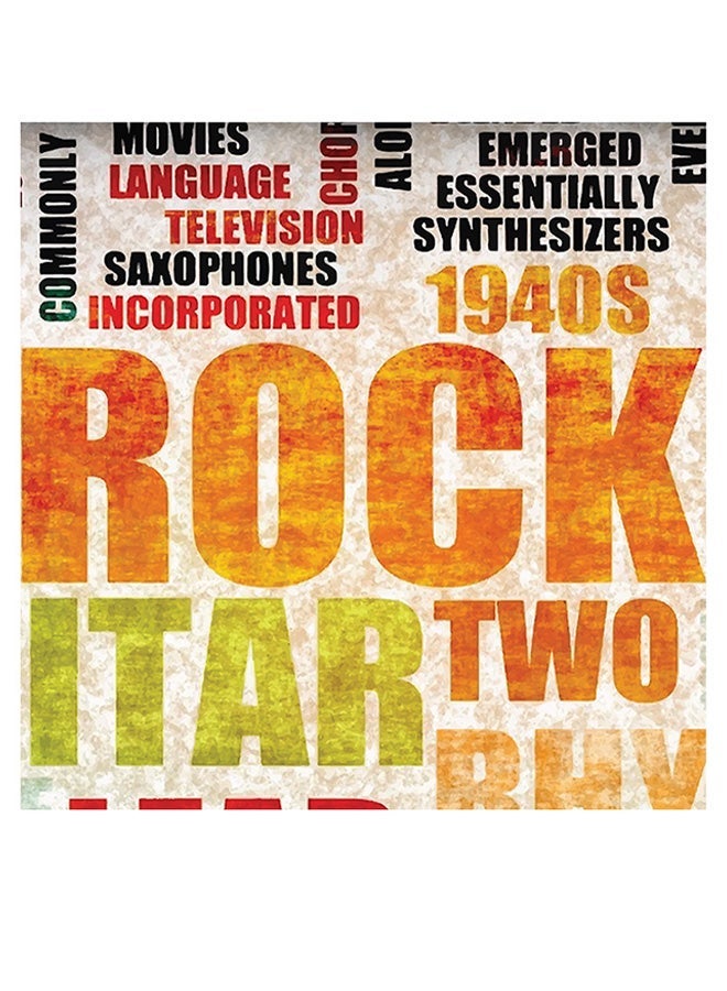 RYN Decorative Wall Art Orange/Green/Black 30x30cm - Image 1