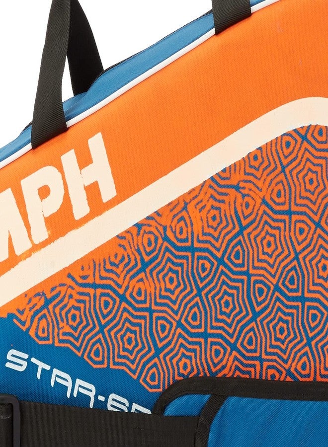 Triumph Virtue Graphite Hotmelt Light Weight Strung Badminton Racket with Star-6R Double Compartment Badminton Bag White - Image 4