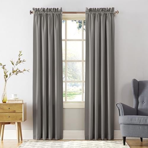 Sun Zero Barrow Energy Efficient Rod Pocket Curtain Single Panel - Image 1