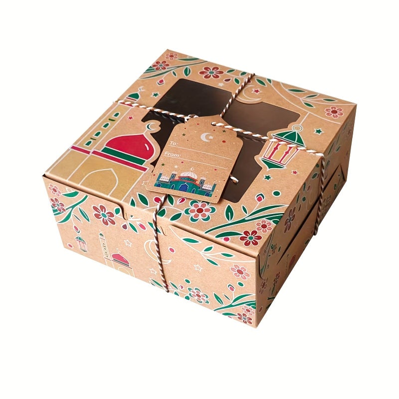 12 Pcs Ramadan Gift Box With Window Various Islamic Designs Candy Packaging Alpaca Theme Suitable For Eid Wedding Birthday Party Gifts Party Favors - Image 5