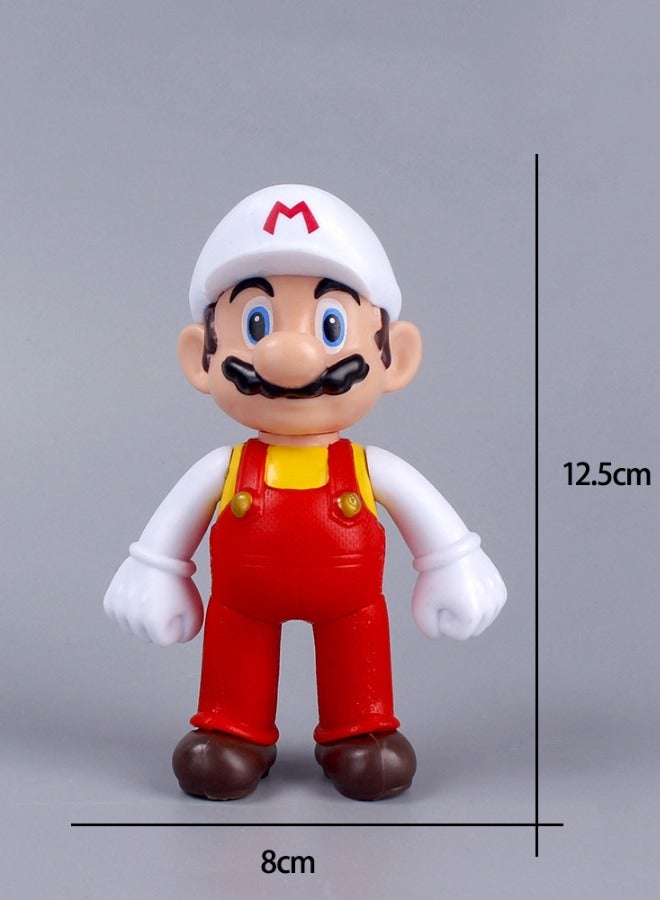Set of 2 Super Mario Action Figure, Anime Mario Model Figure Statue, Excellent PVC Character Model Toys, for Desktop Decorations/Collectibles, Gifts for Fans, Friends, 8*12.5cm - Image 4