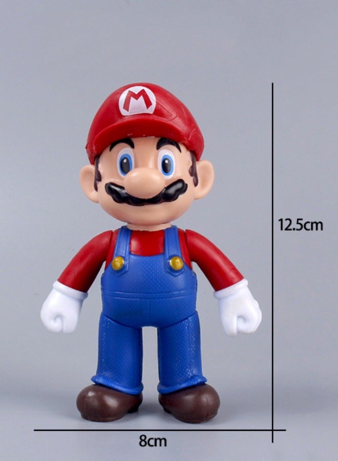 Set of 2 Super Mario Action Figure, Anime Mario Model Figure Statue, Excellent PVC Character Model Toys, for Desktop Decorations/Collectibles, Gifts for Fans, Friends, 8*12.5cm - Image 3