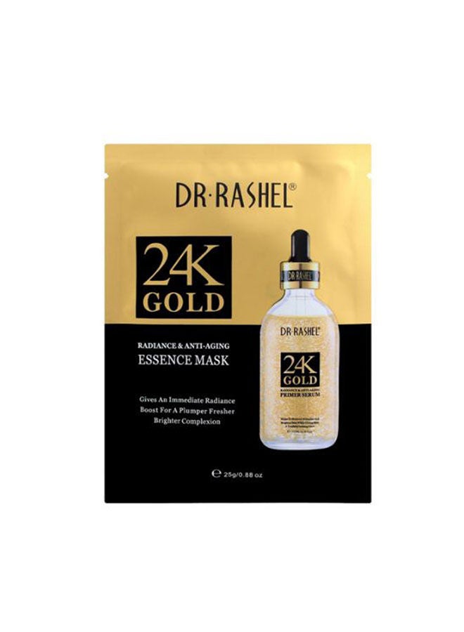 DR. RASHEL Essence Mask24K Gold Radiance & Anti-Aging Multicolour 25grams - Image 1