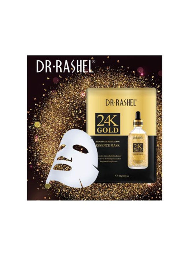 DR. RASHEL Essence Mask24K Gold Radiance & Anti-Aging Multicolour 25grams - Image 2