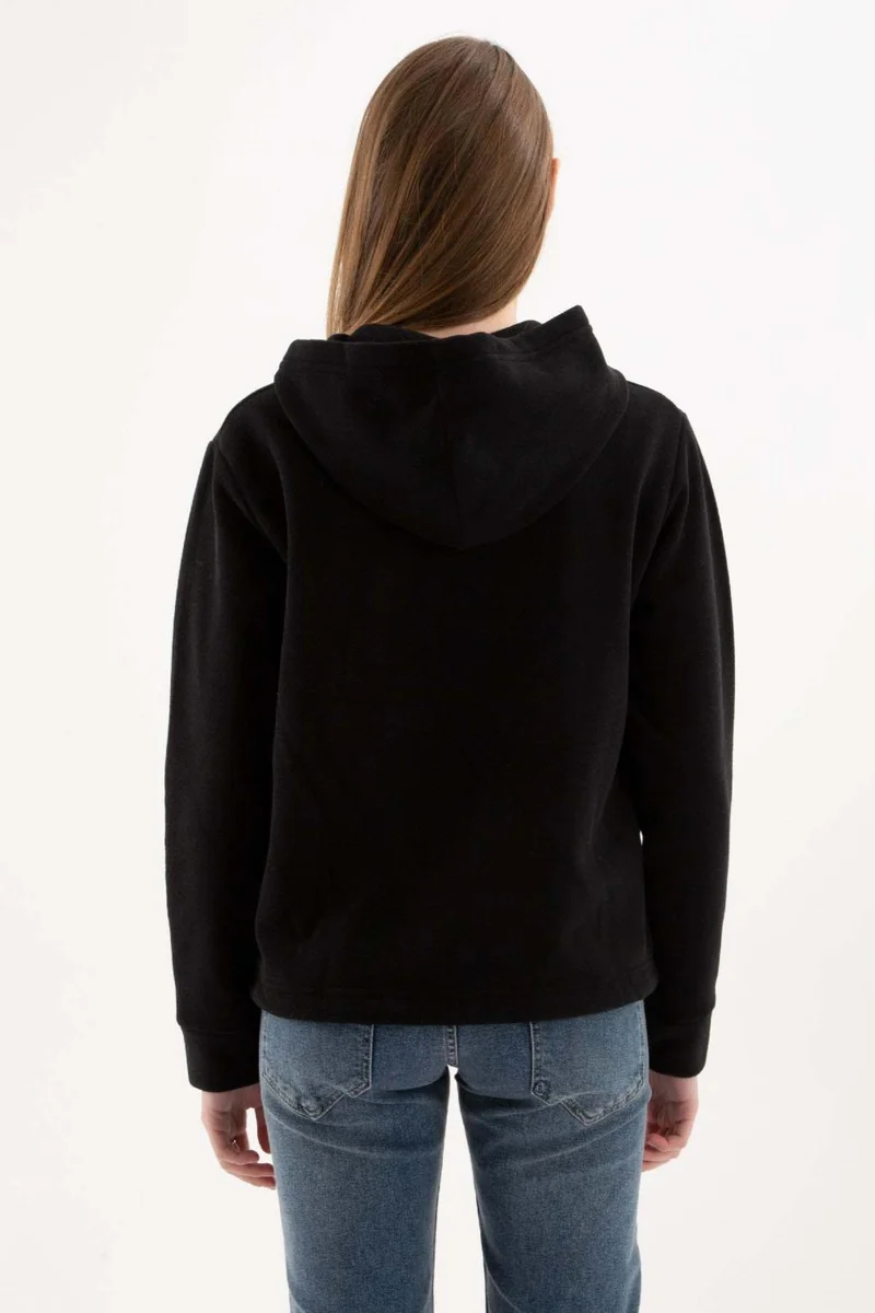 Fashion Friends Women's Zippered Polar Sweat 23K0851K1 Black