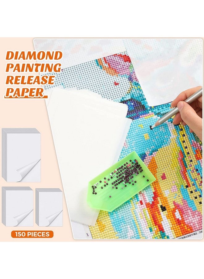 Calsoling 200Pcs Diamond Painting Release Paper Doublesided Release Paper Nonstick Diamond Painting Cover Paper For 5D Diamond Embroidery Accessories 15 X 15 Cm/ 5.9 X 5.9 Inch - Image 2